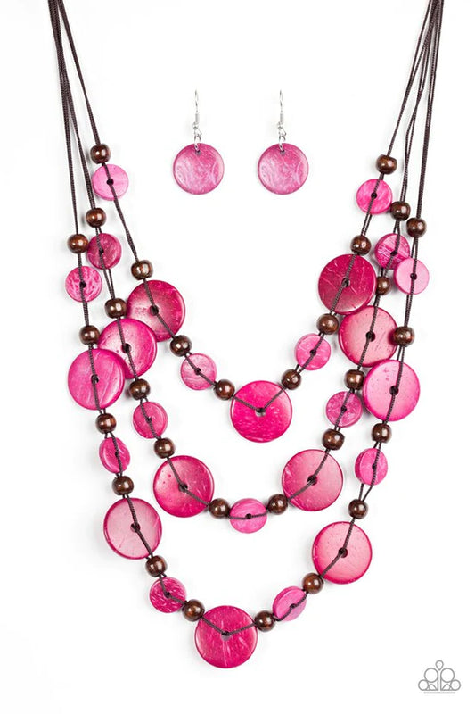 Paparazzi ♥ South Beach Summer - Pink ♥ Necklace