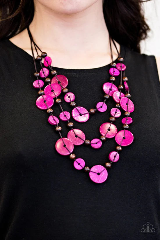 Paparazzi ♥ South Beach Summer - Pink ♥ Necklace